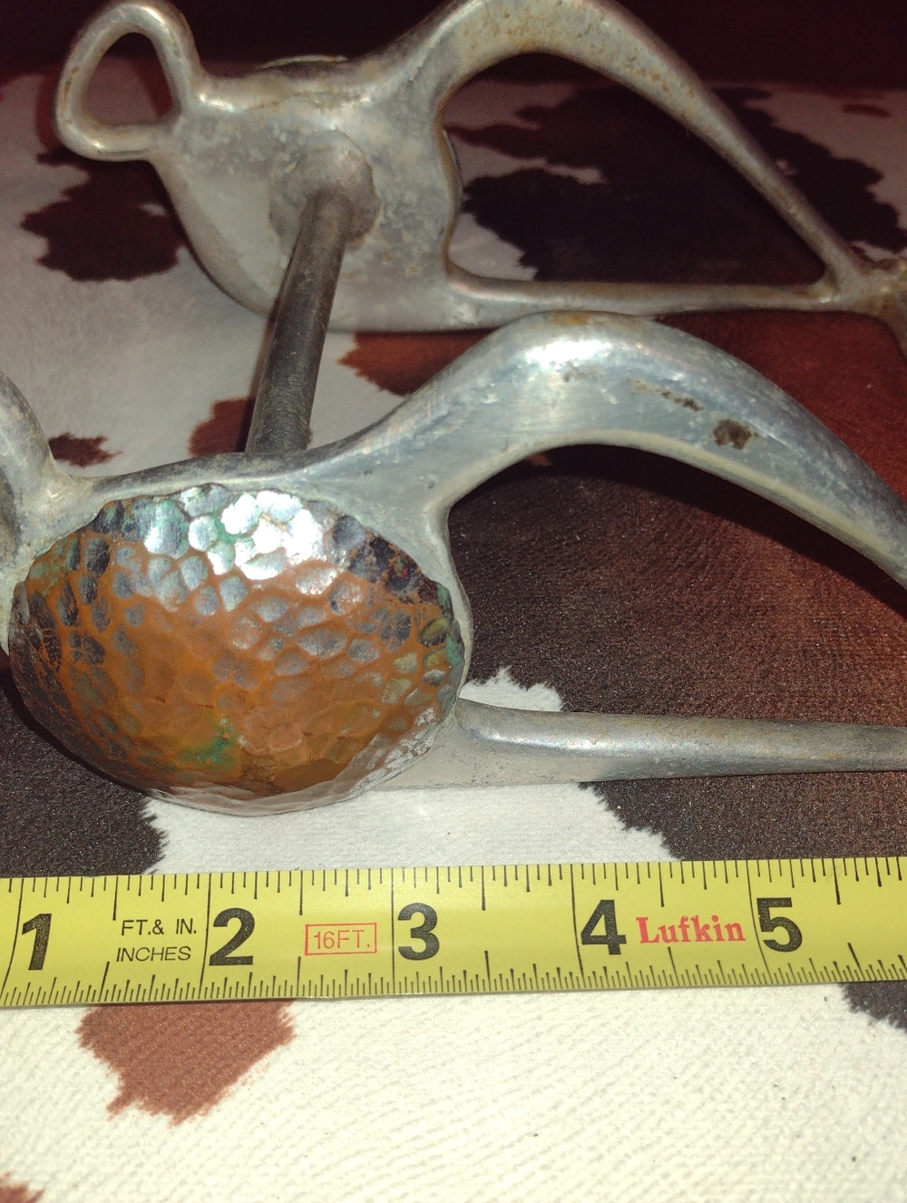 Antique-Style Western Curb Bit with Hammered Detail